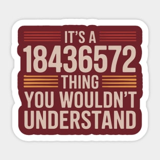 It's A 18436572 Thing V8 Engine Classic Muscle Car Guy Sticker
